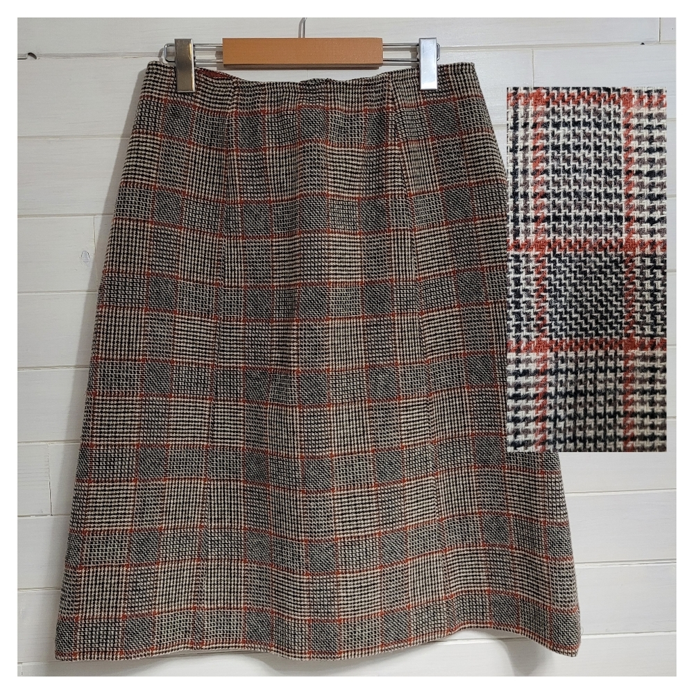 Pendelton Houndstooth skirt 100% pure wool